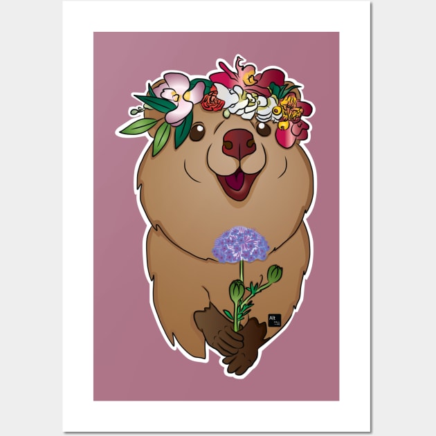 Quokka the Happiest Critter of Australia Wall Art by AltTabStudio